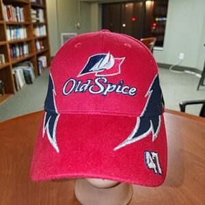 Old Spice Unisex-Adult Talladega Nights Cal Naughton Jr Cap -One-Size Red